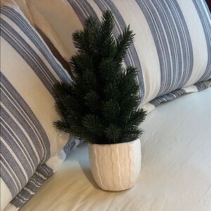 Home Essentials Festive Green Tree in Elegant White Pot